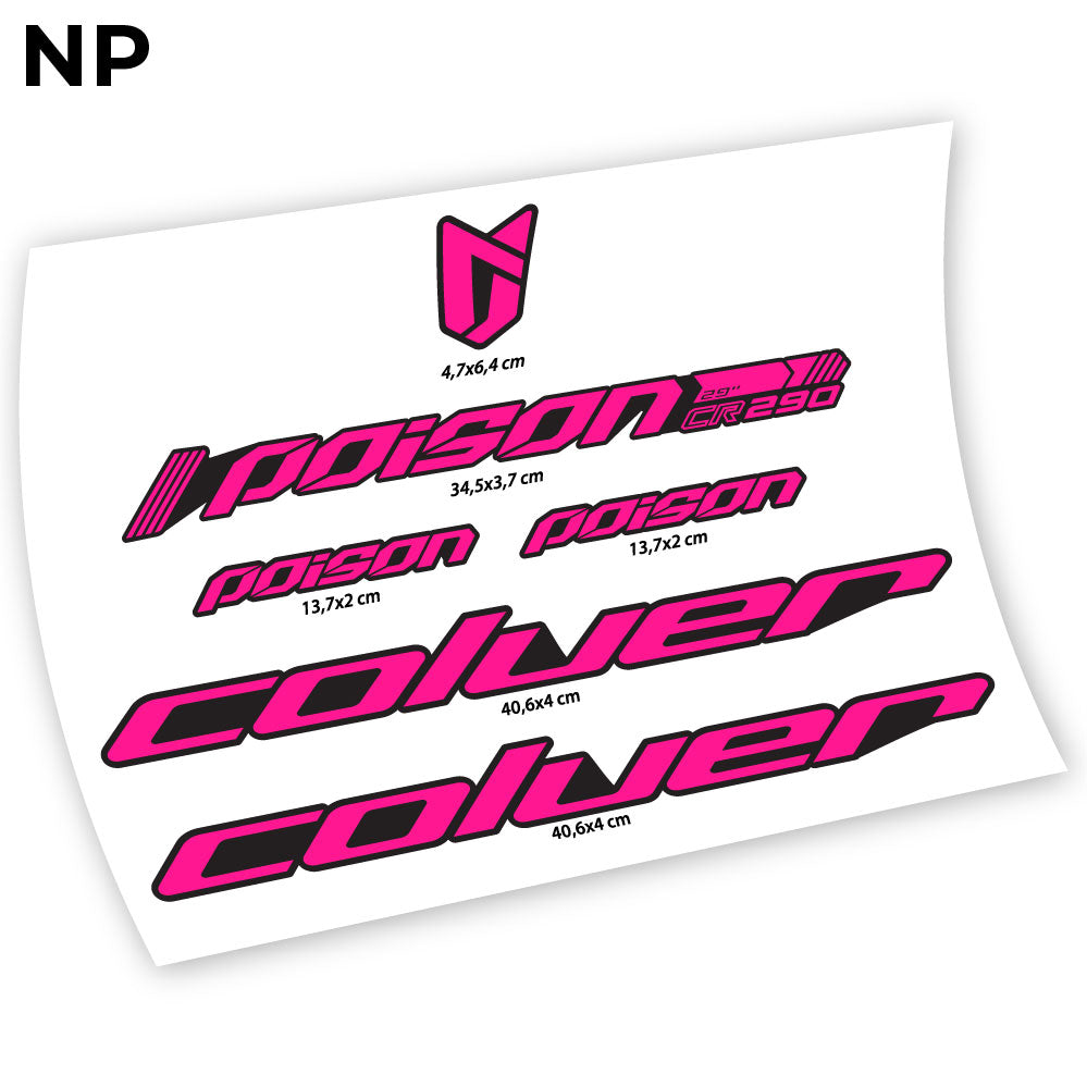 Stickers Coluer Poison RC290 compatibles Autocollants cadre