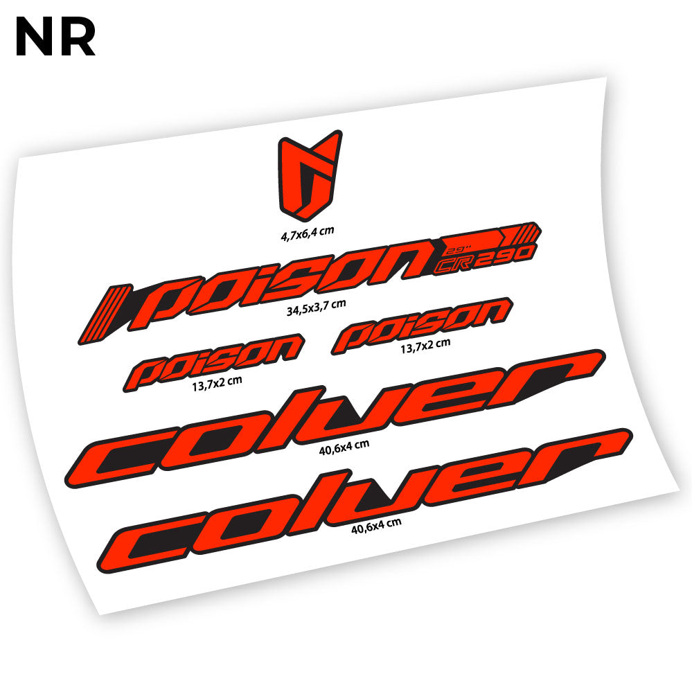 Stickers Coluer Poison RC290 compatibles Autocollants cadre