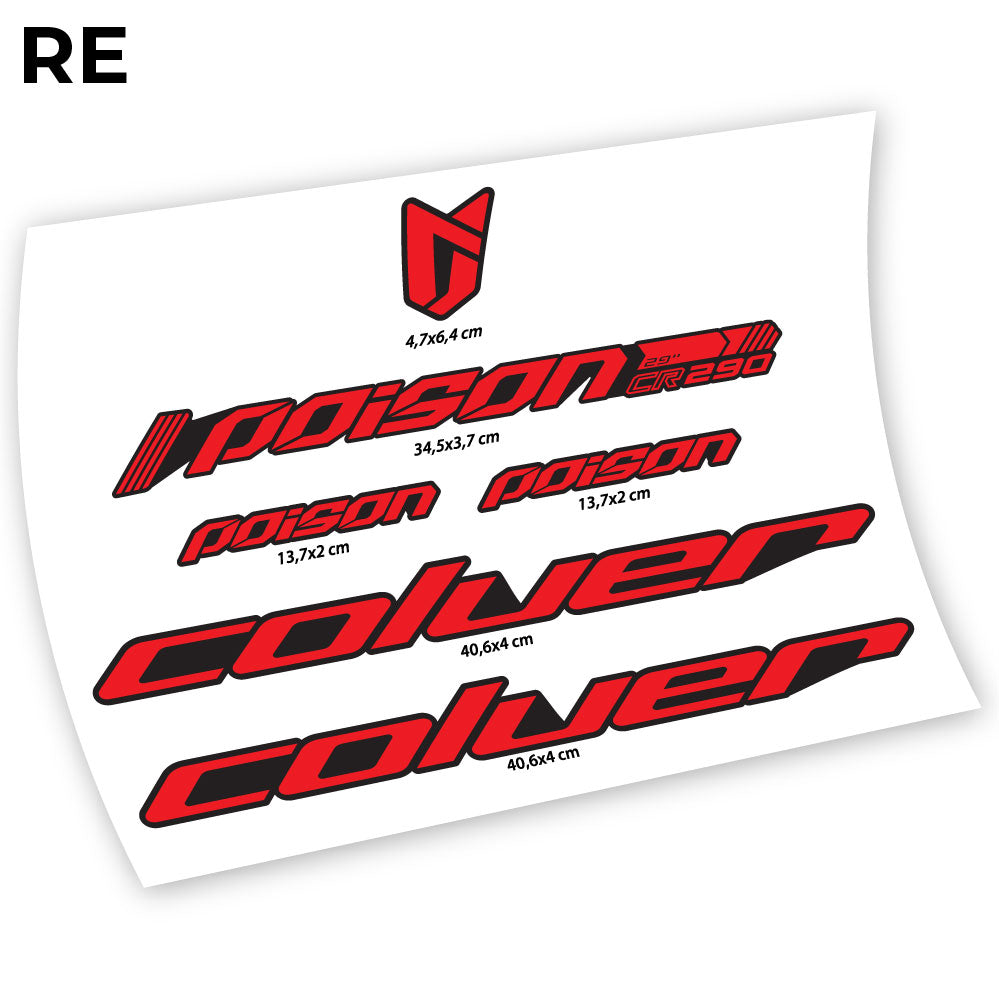 Stickers Coluer Poison RC290 compatibles Autocollants cadre
