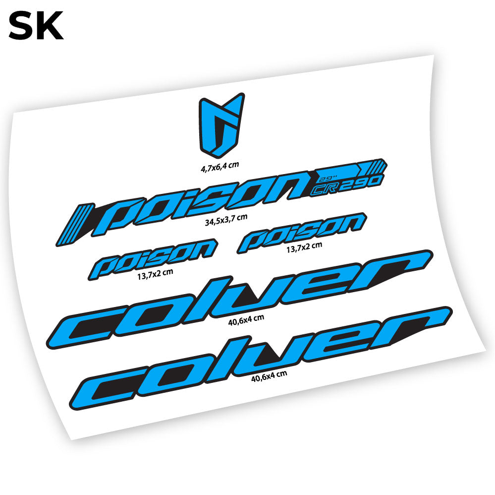 Stickers Coluer Poison RC290 compatibles Autocollants cadre
