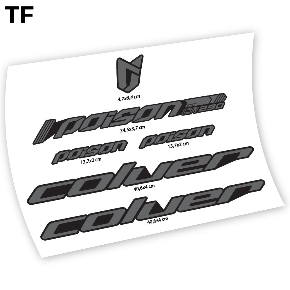 Stickers Coluer Poison RC290 compatibles Autocollants cadre