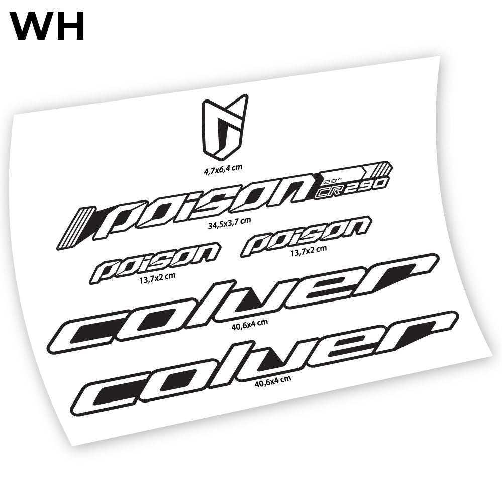Stickers Coluer Poison RC290 compatibles Autocollants cadre