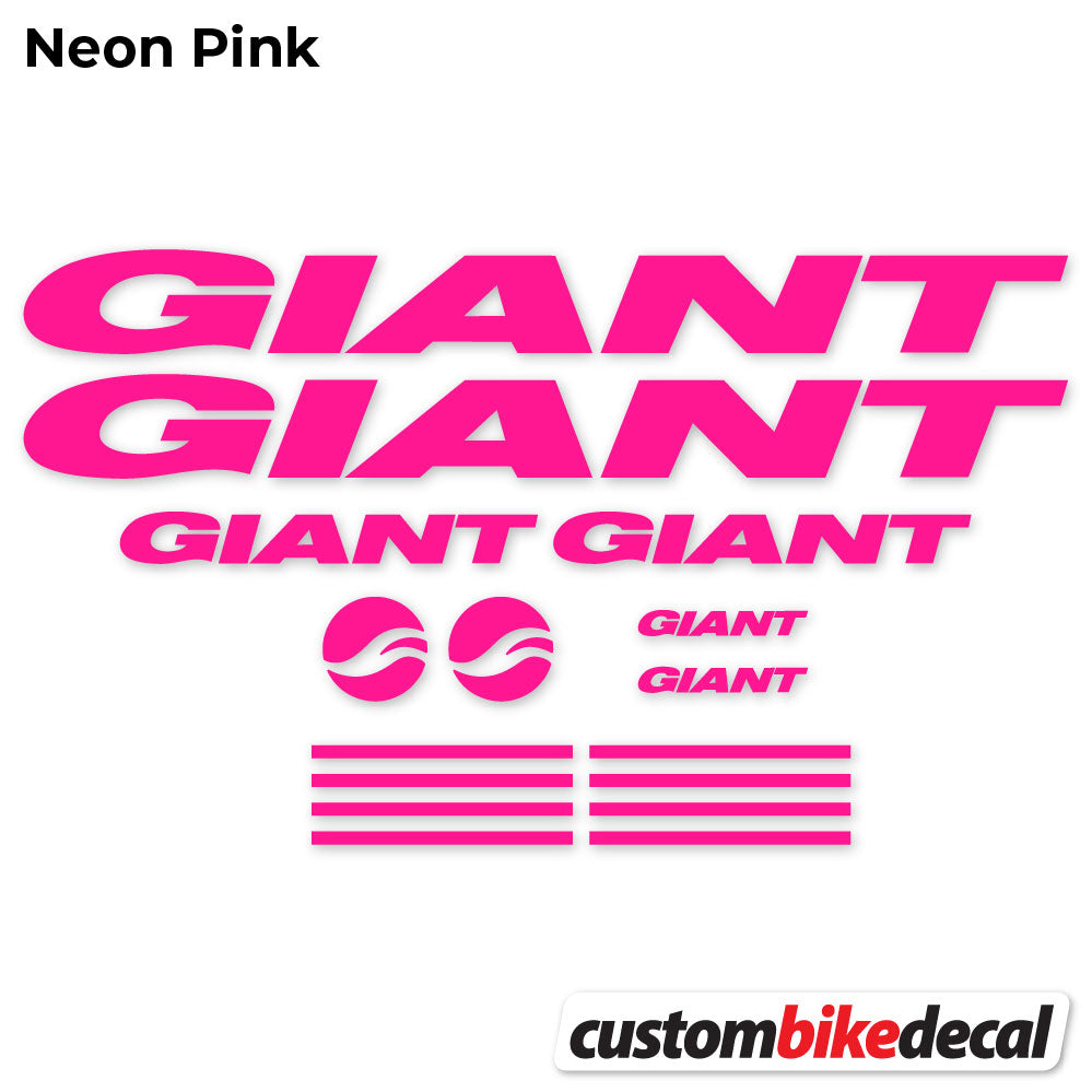Neon Pink decal for GIANT frame – bike sticker vinyl