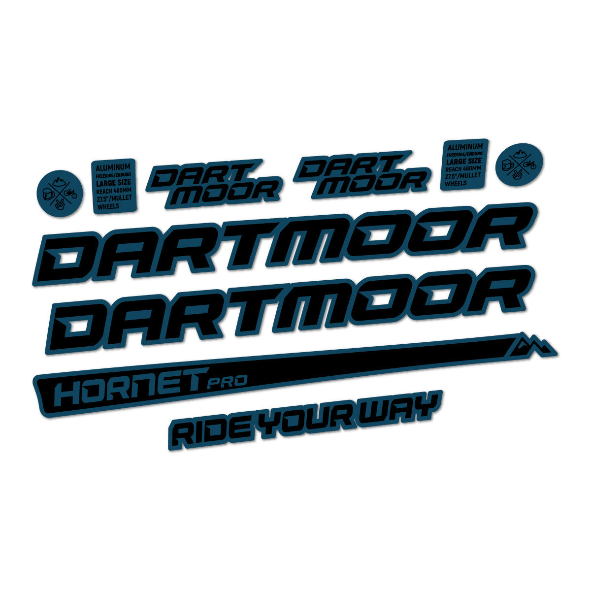 Dark Lake decal for Dartmoor Hornet Pro 2022-2026 frame – bike sticker vinyl