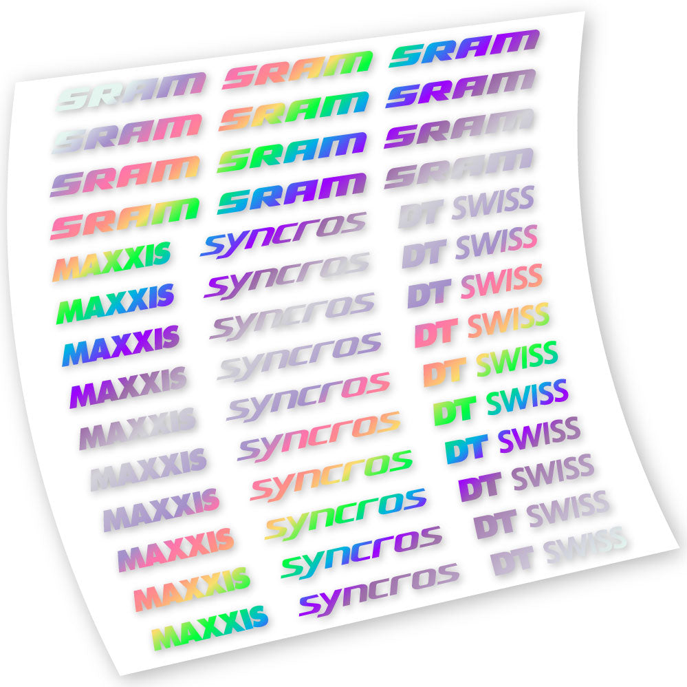 Stickers Maxxis Syncross DT Swiss Sram compatibles Autocollants cadre