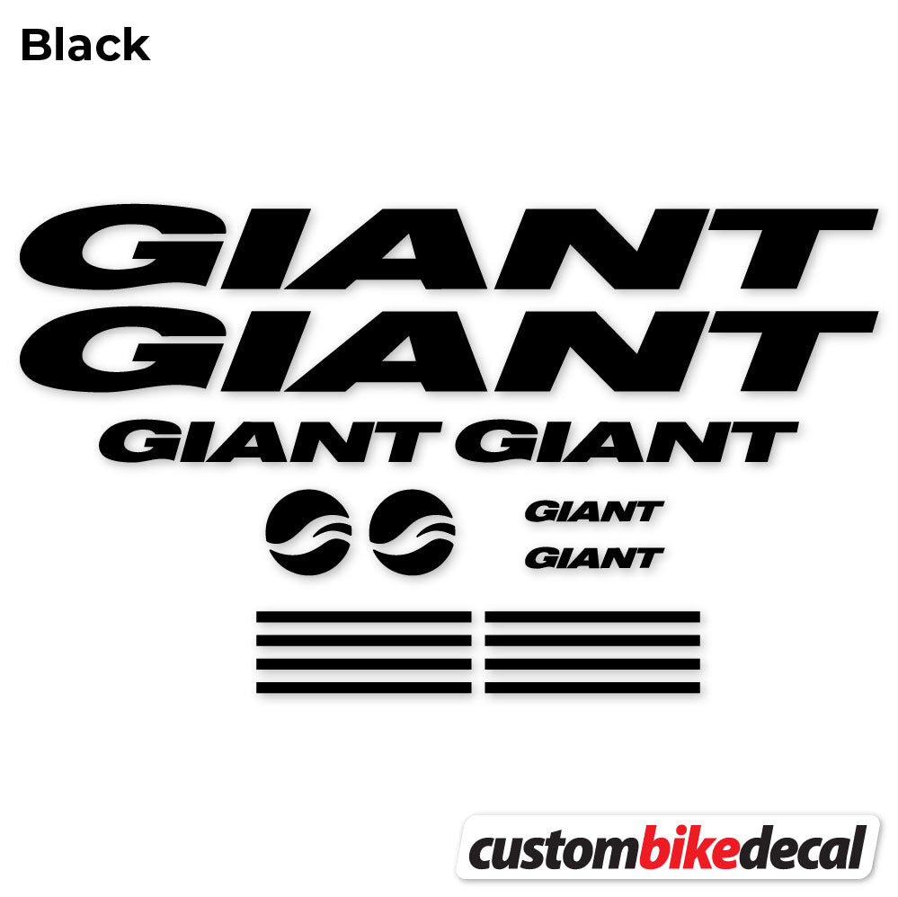Black decal for GIANT frame – bike sticker vinyl