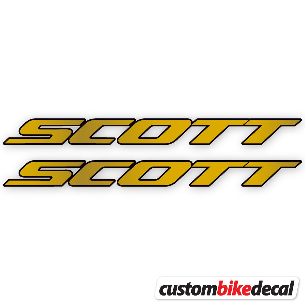 Gold decal for Scott frame – bike sticker vinyl