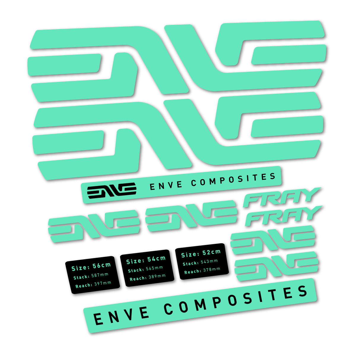 Mint decal for Envx Fray 2026 frame – bike sticker vinyl