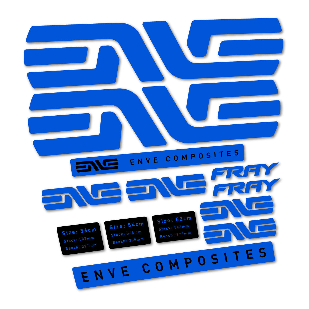 Sea Blue decal for Envx Fray 2026 frame – bike sticker vinyl