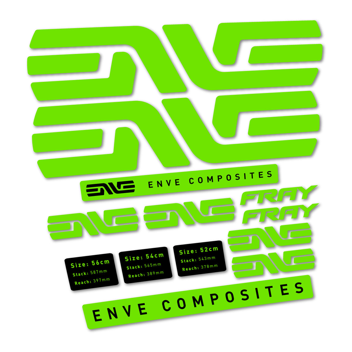 Stickers compatibles Envx Fray 2026 pour cadre – autocollants vinyle - Vert Pistache