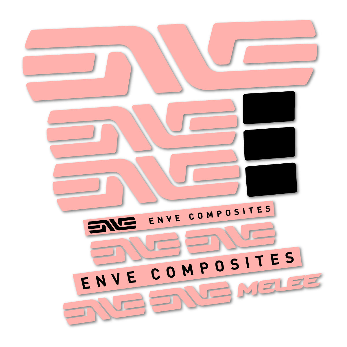 Salmon Pink decal for Envx Melee 2026 frame – bike sticker vinyl