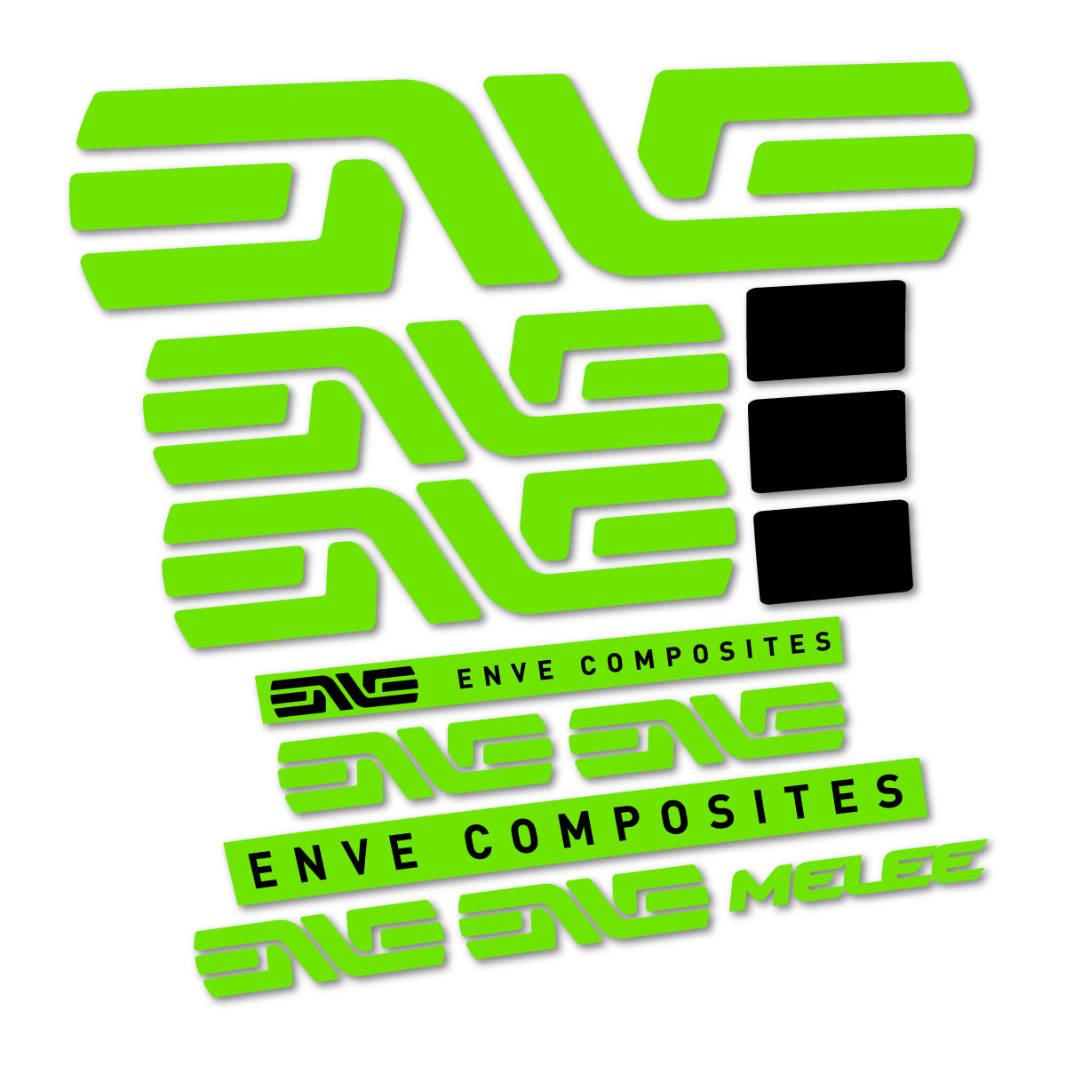 Stickers compatibles Envx Melee 2026 pour cadre – autocollants vinyle - Vert Pistache