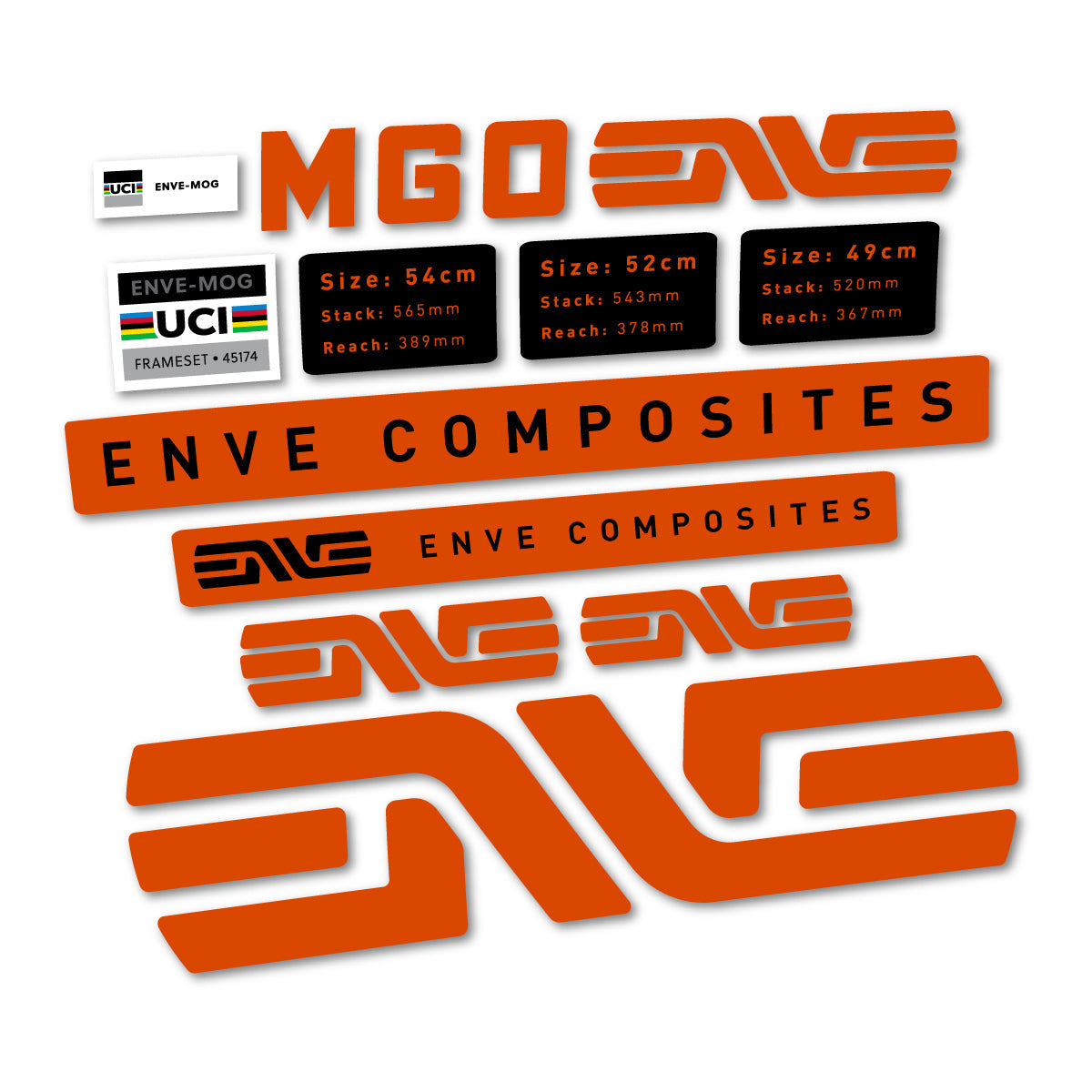 Clay decal for Envx MOG 2026 frame – bike sticker vinyl
