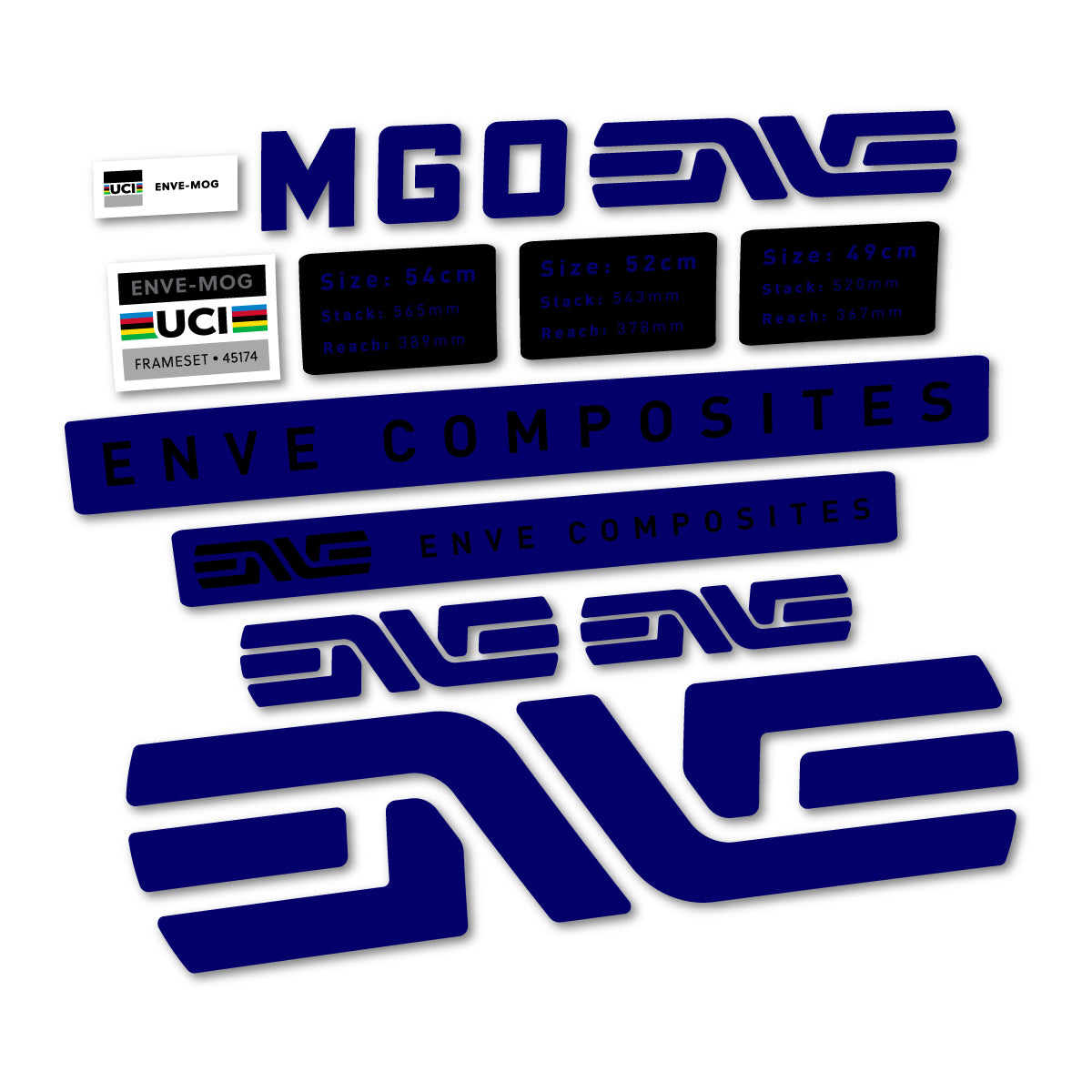 Scandinavian Blue decal for Envx MOG 2026 frame – bike sticker vinyl