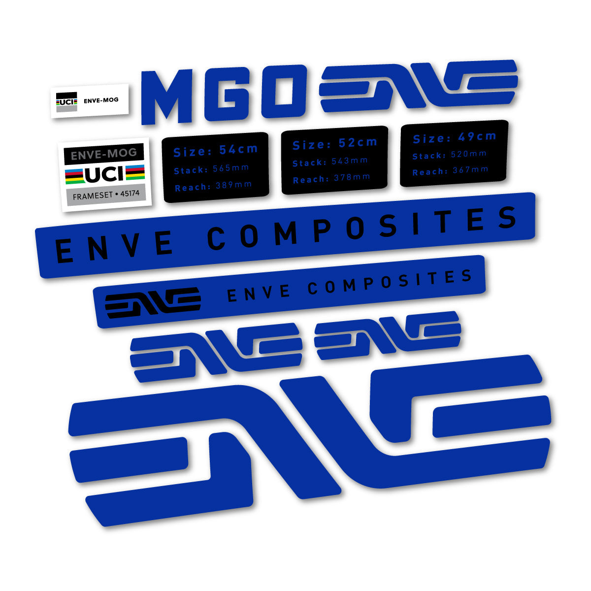 Ultramarine Blue decal for Envx MOG 2026 frame – bike sticker vinyl
