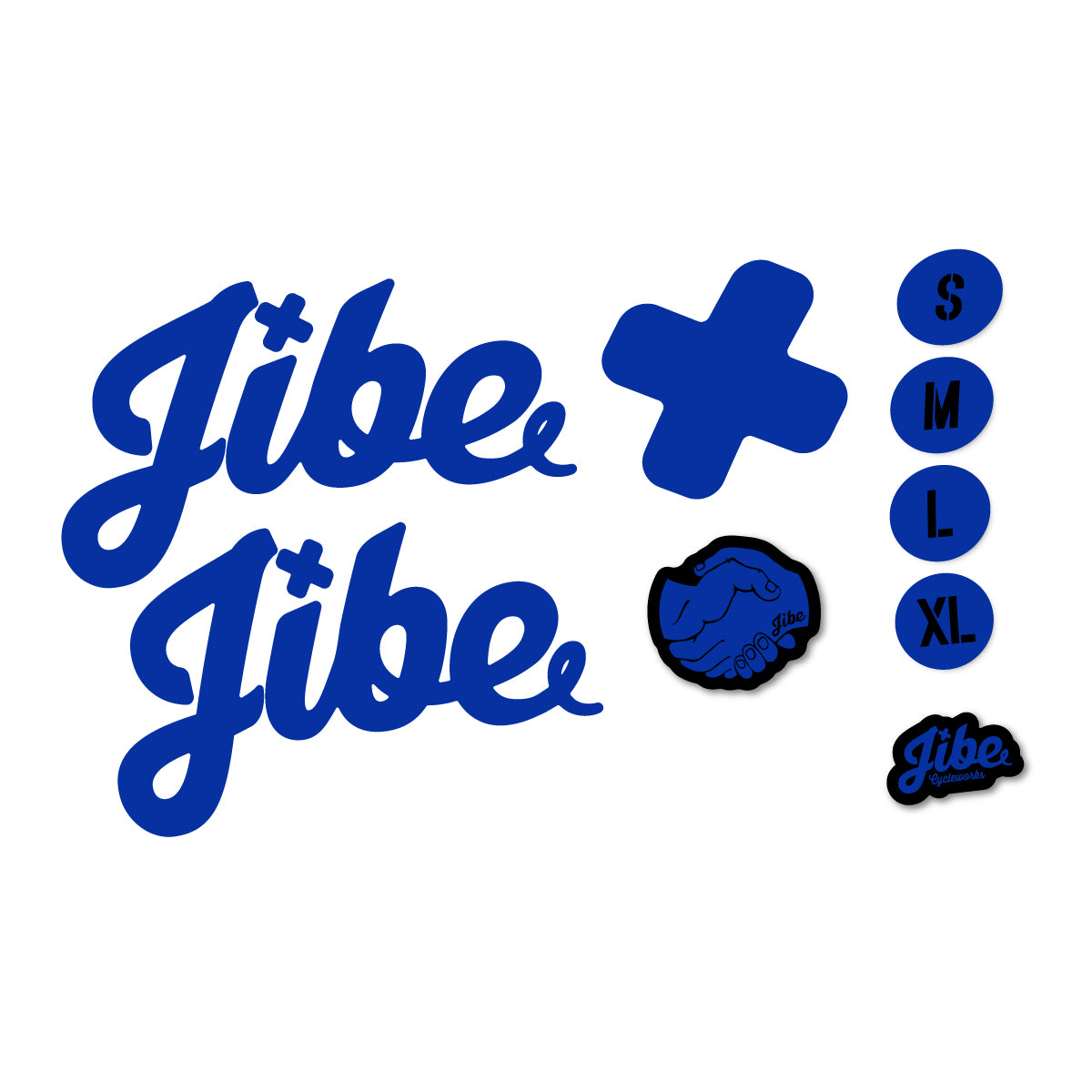 Stickers compatibles Jibe Tasmanian Devil 2025-2026 pour cadre – autocollants vinyle - Bleu Outremer