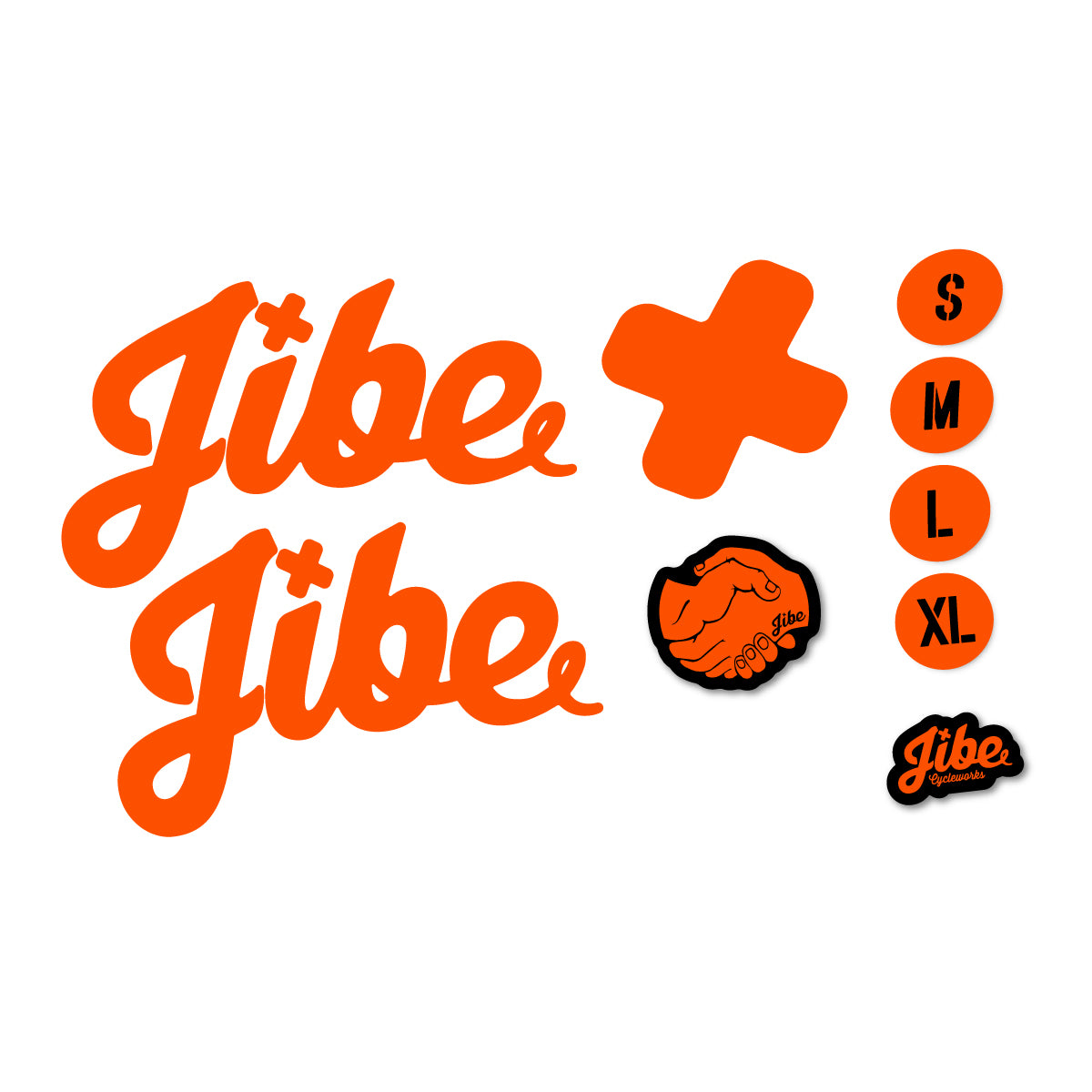 Stickers compatibles Jibe Tasmanian Devil 2025-2026 pour cadre – autocollants vinyle - Orange