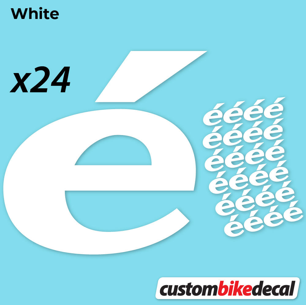 White decal for Cerveló logo – bike sticker vinyl