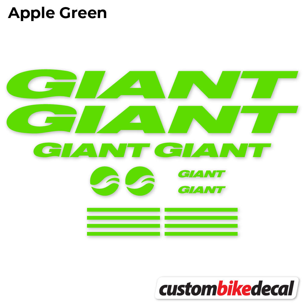 Apple Green decal for GIANT frame – bike sticker vinyl