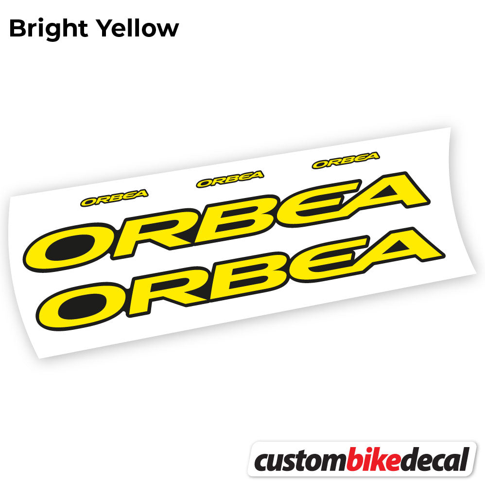 Yellow decal for Orbea Oiz 2020 Square frame – bike sticker vinyl