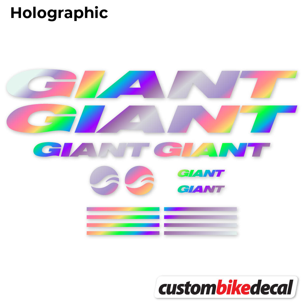 Hollographic decal for GIANT frame – bike sticker vinyl