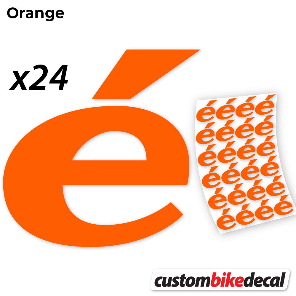 Orange decal for Cerveló logo – bike sticker vinyl