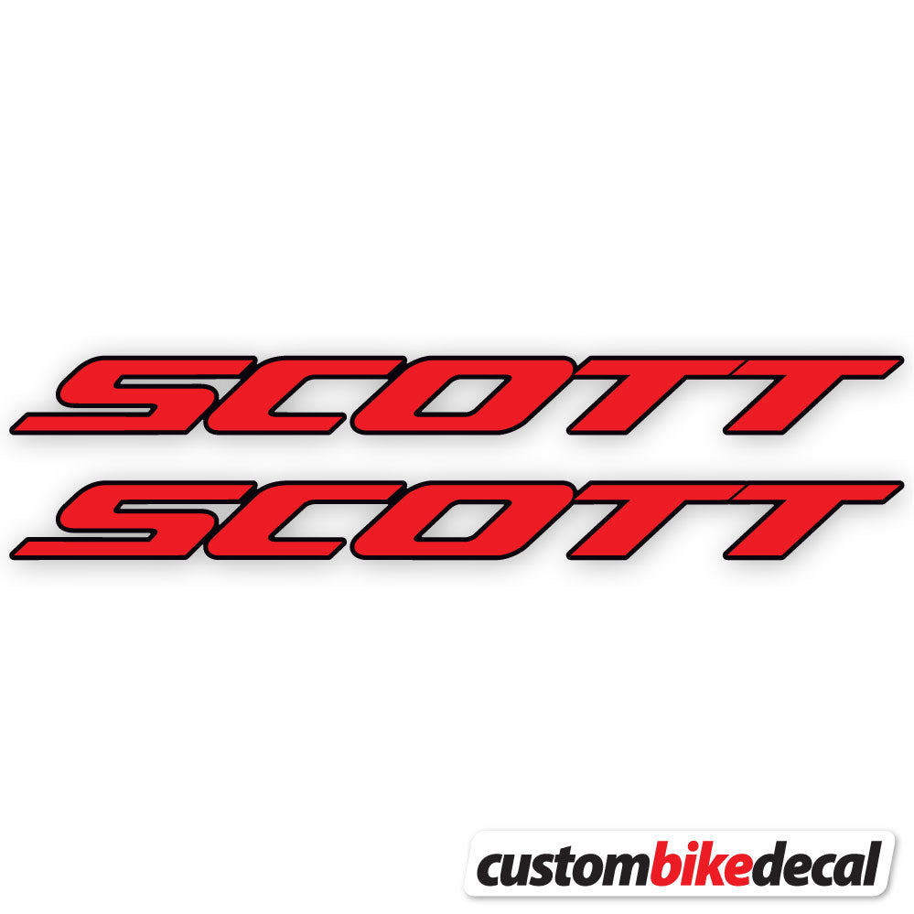 Red decal for Scott frame – bike sticker vinyl