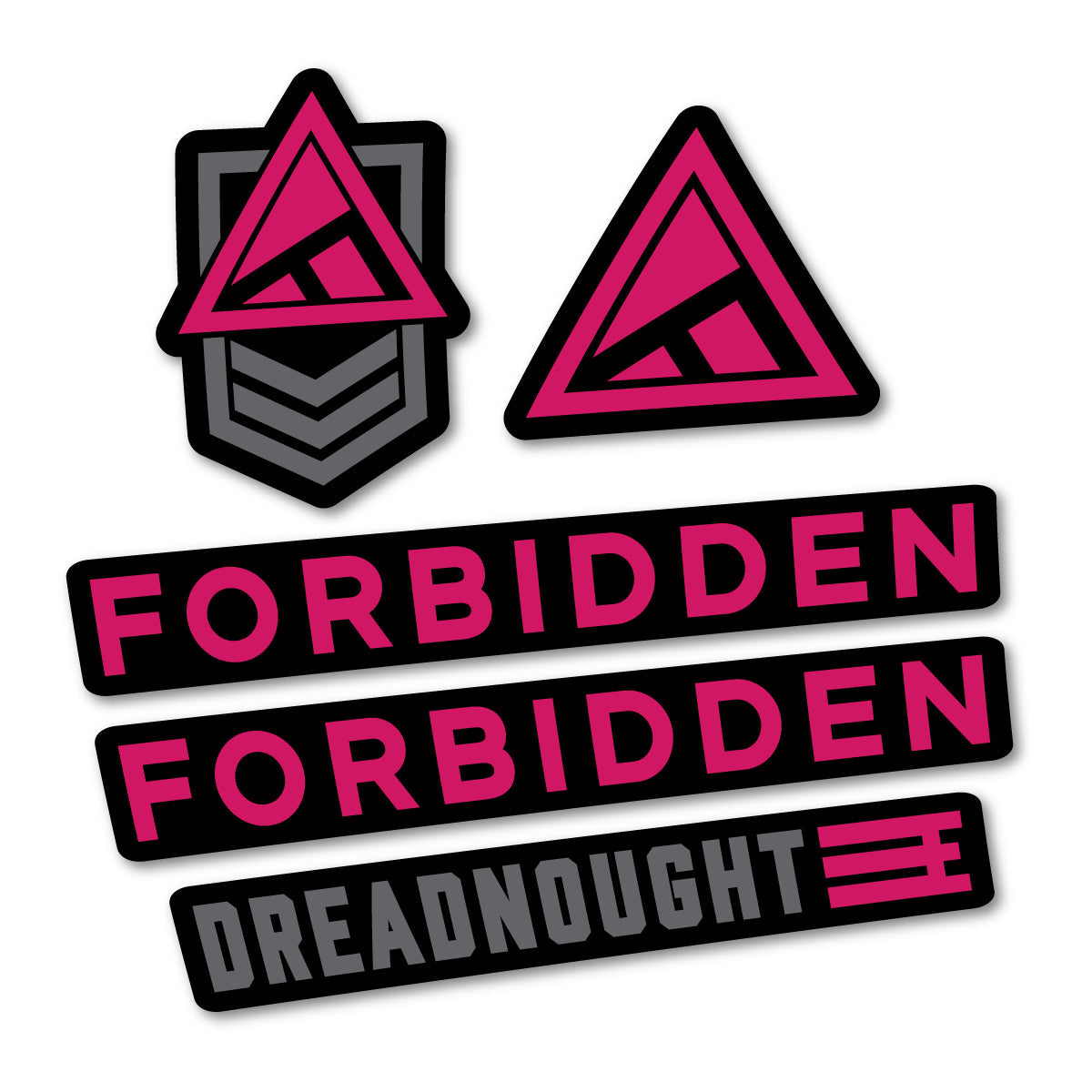 Dark Pink decal for Forbidden Dreadnought E 2026 frame – bike sticker vinyl