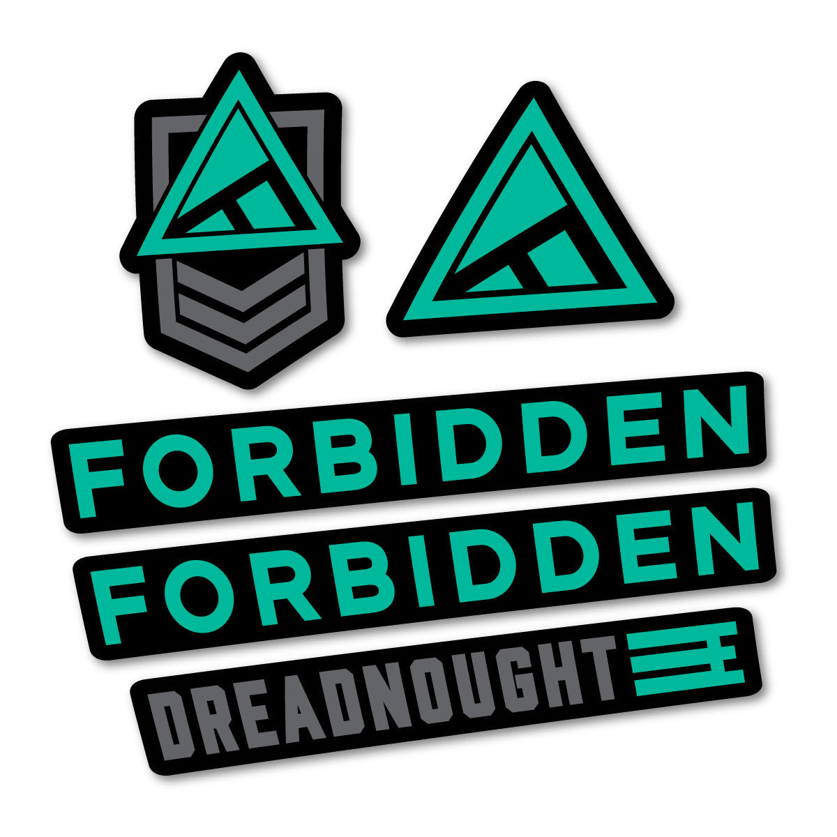 Green Turquoise decal for Forbidden Dreadnought E 2026 frame – bike sticker vinyl