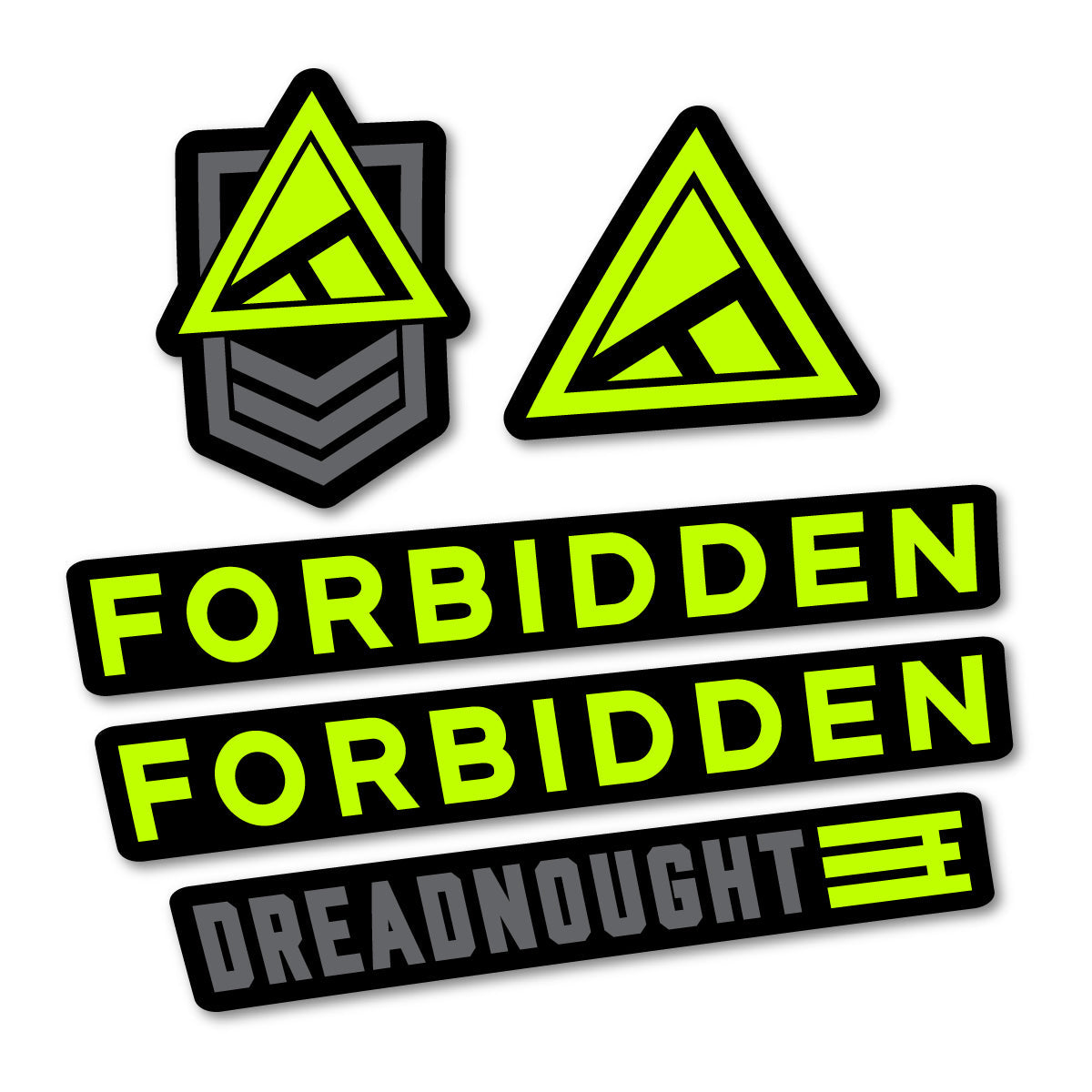 Lime Neon decal for Forbidden Dreadnought E 2026 frame – bike sticker vinyl