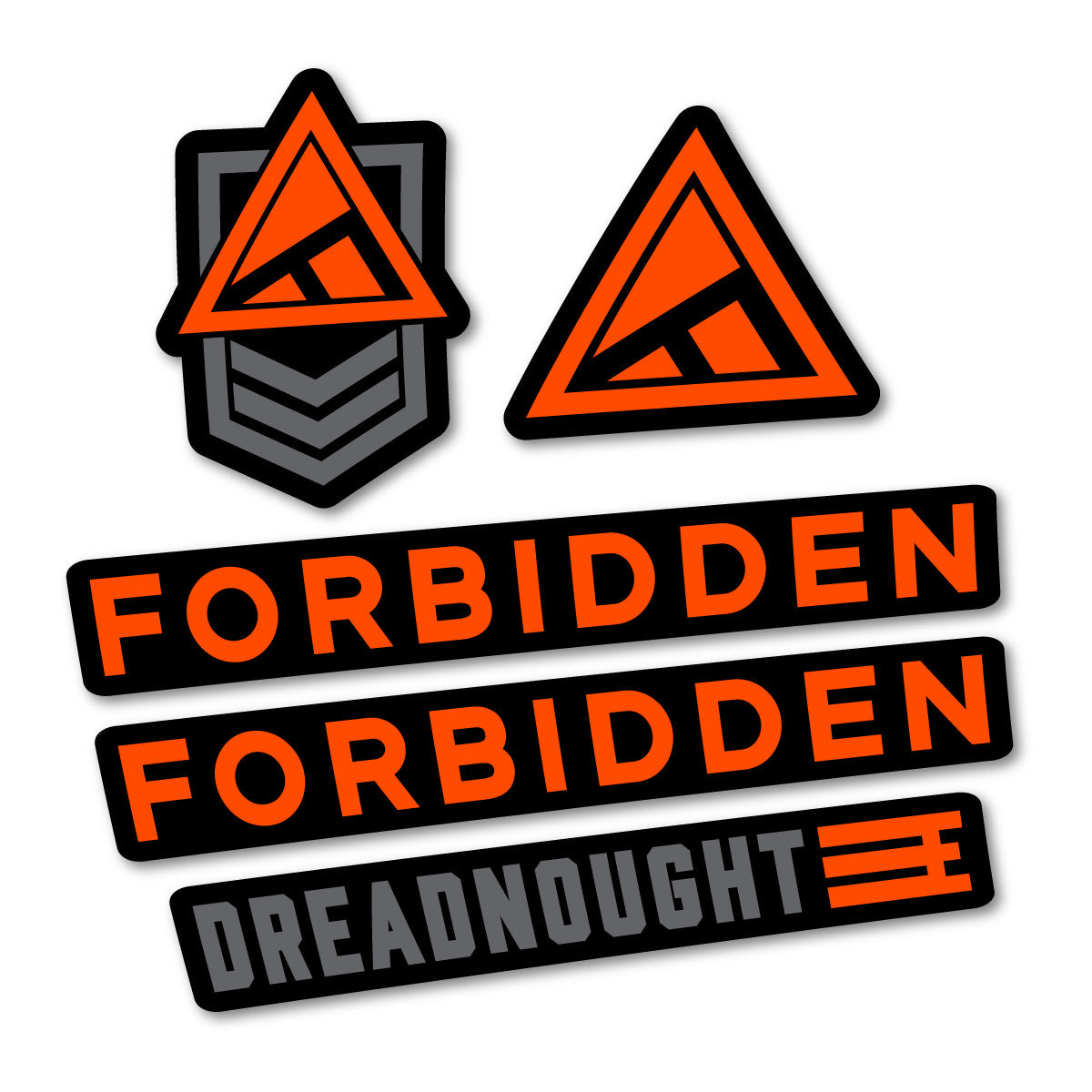 Orange Neon decal for Forbidden Dreadnought E 2026 frame – bike sticker vinyl