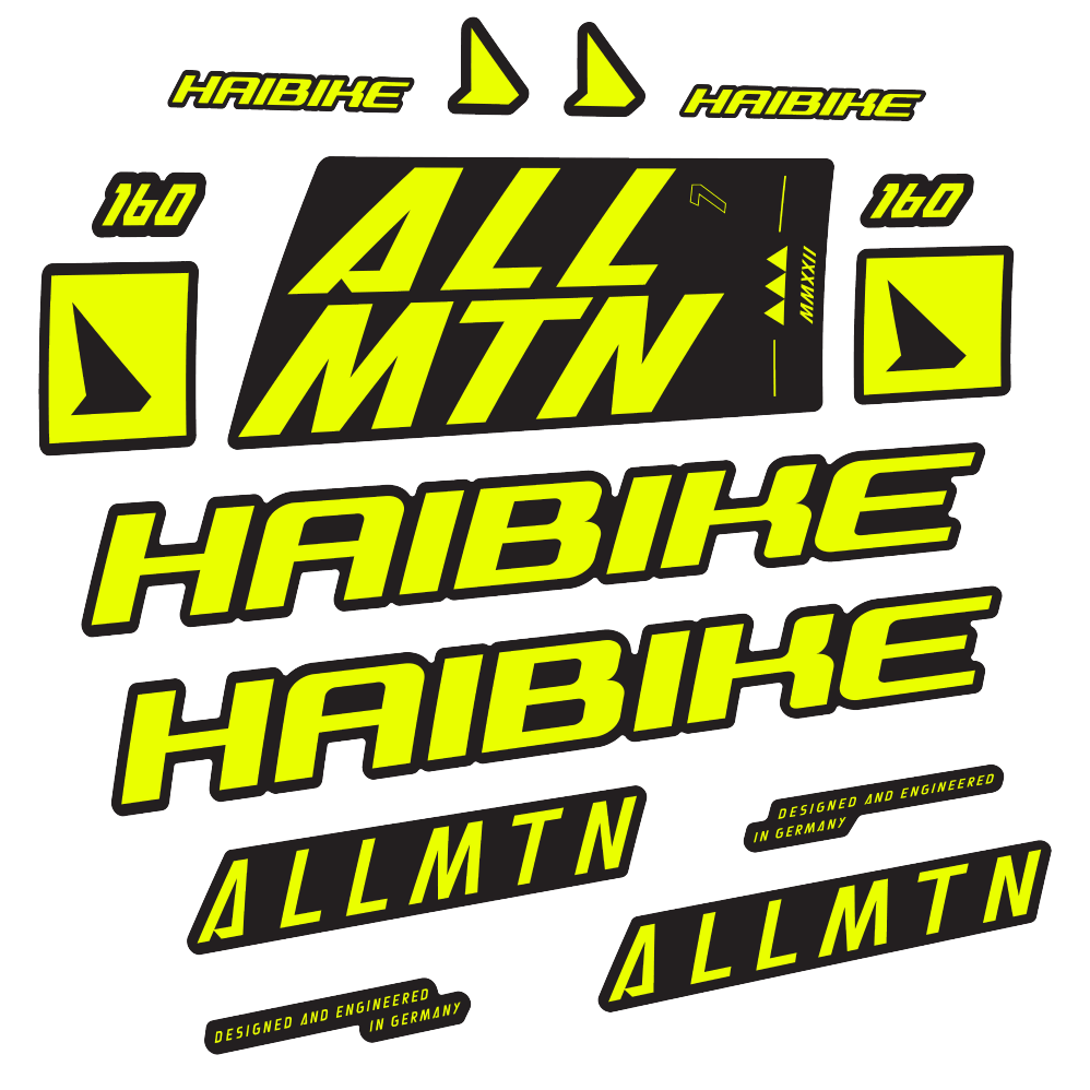 Stickers Haibike Allmtn 7 2022 compatibles - Autocollants cadre vélo