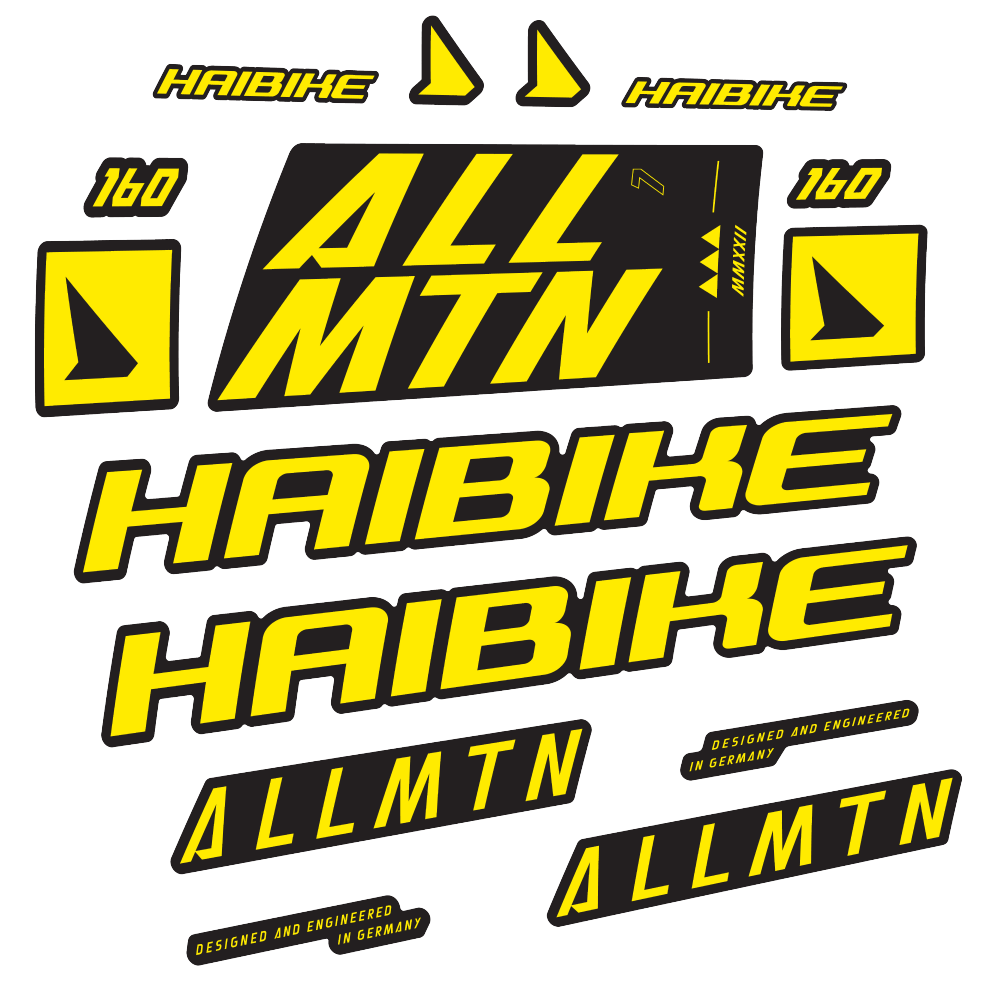 Stickers Haibike Allmtn 7 2022 compatibles - Autocollants cadre vélo