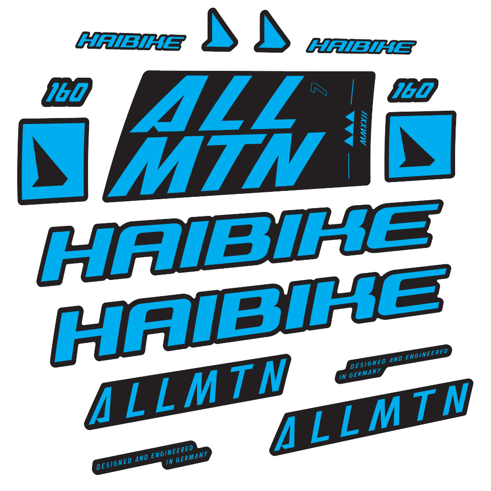 Stickers Haibike Allmtn 7 2022 compatibles - Autocollants cadre vélo
