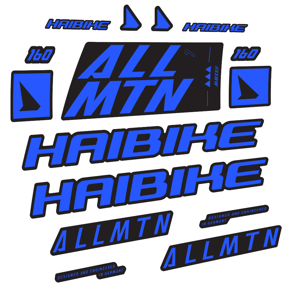 Stickers Haibike Allmtn 7 2022 compatibles - Autocollants cadre vélo