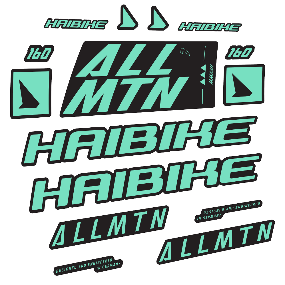Stickers Haibike Allmtn 7 2022 compatibles - Autocollants cadre vélo