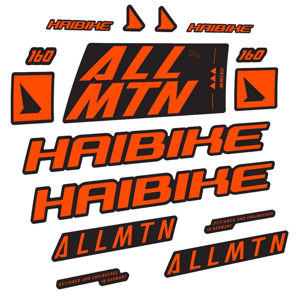 Stickers Haibike Allmtn 7 2022 compatibles - Autocollants cadre vélo