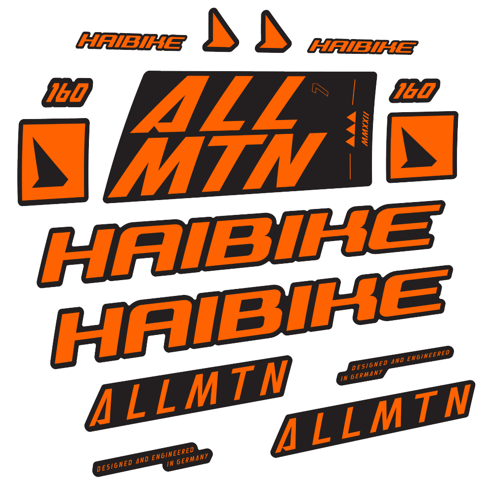 Stickers Haibike Allmtn 7 2022 compatibles - Autocollants cadre vélo