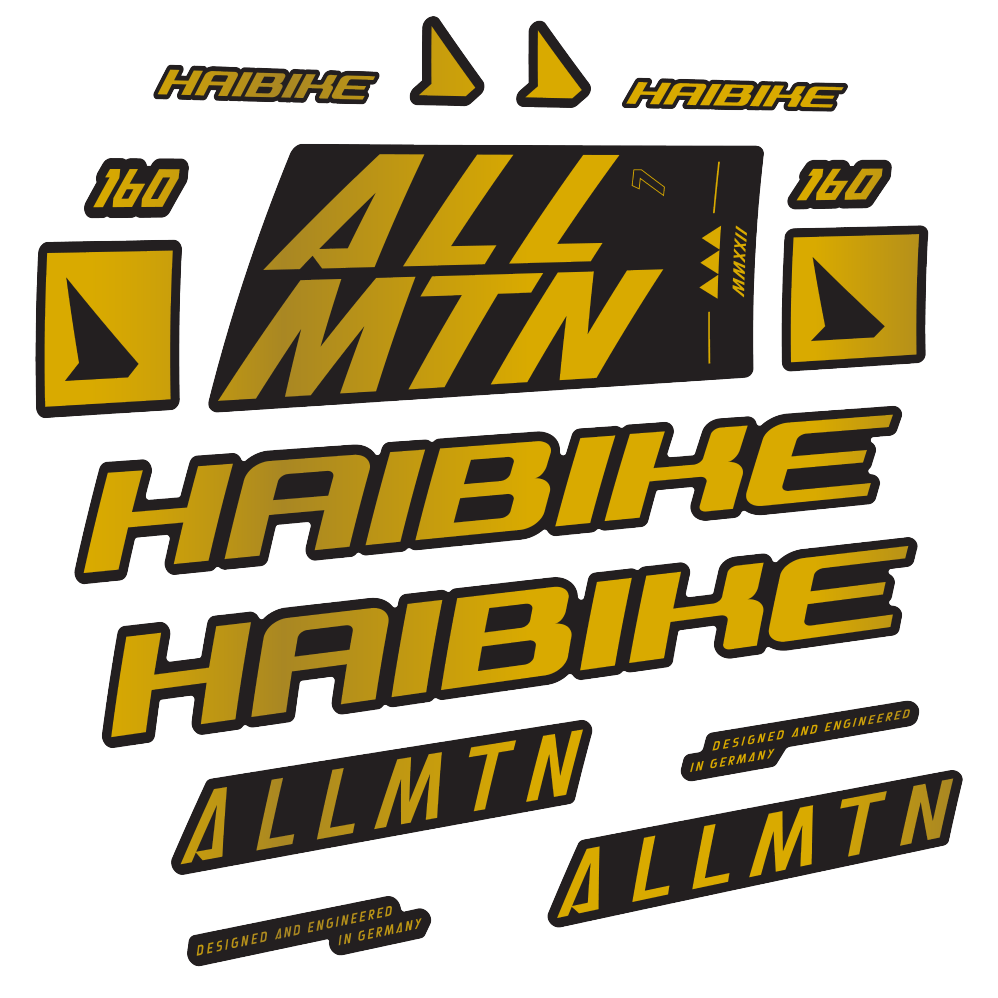 Stickers Haibike Allmtn 7 2022 compatibles - Autocollants cadre vélo