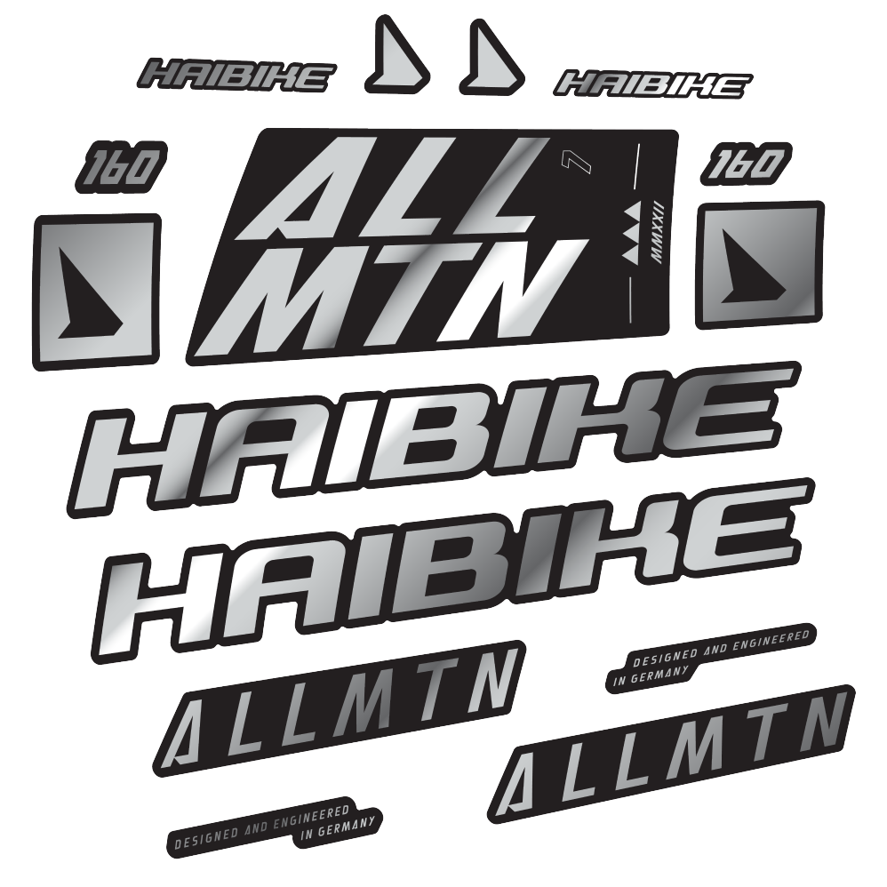 Stickers Haibike Allmtn 7 2022 compatibles - Autocollants cadre vélo