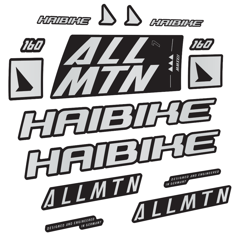 Stickers Haibike Allmtn 7 2022 compatibles - Autocollants cadre vélo