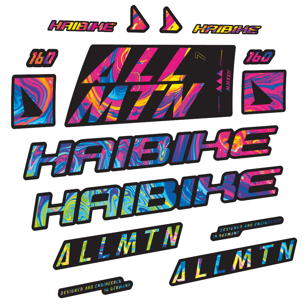 Stickers Haibike Allmtn 7 2022 compatibles - Autocollants cadre vélo