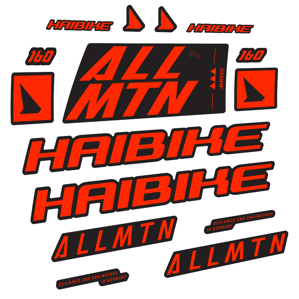 Stickers Haibike Allmtn 7 2022 compatibles - Autocollants cadre vélo