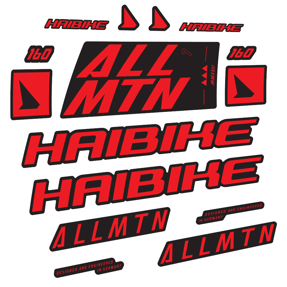 Stickers Haibike Allmtn 7 2022 compatibles - Autocollants cadre vélo