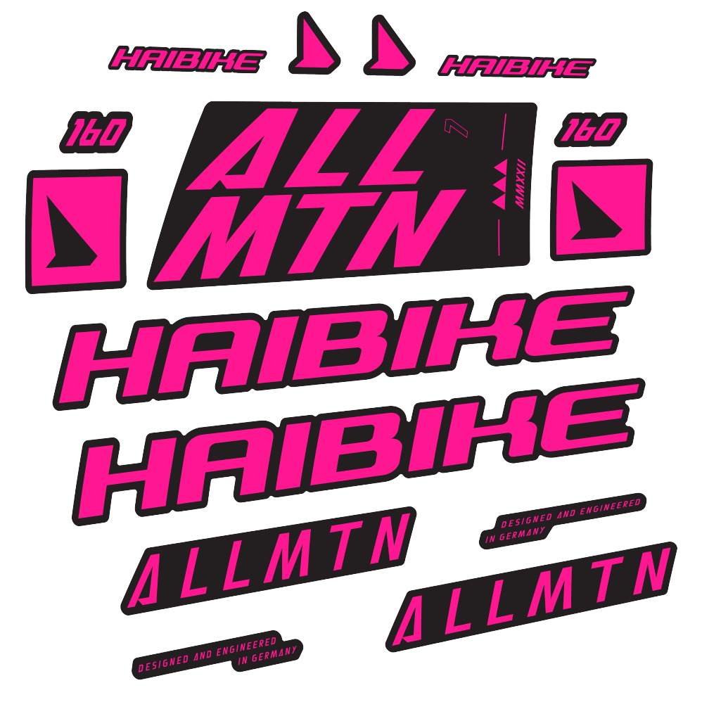 Stickers Haibike Allmtn 7 2022 compatibles - Autocollants cadre vélo