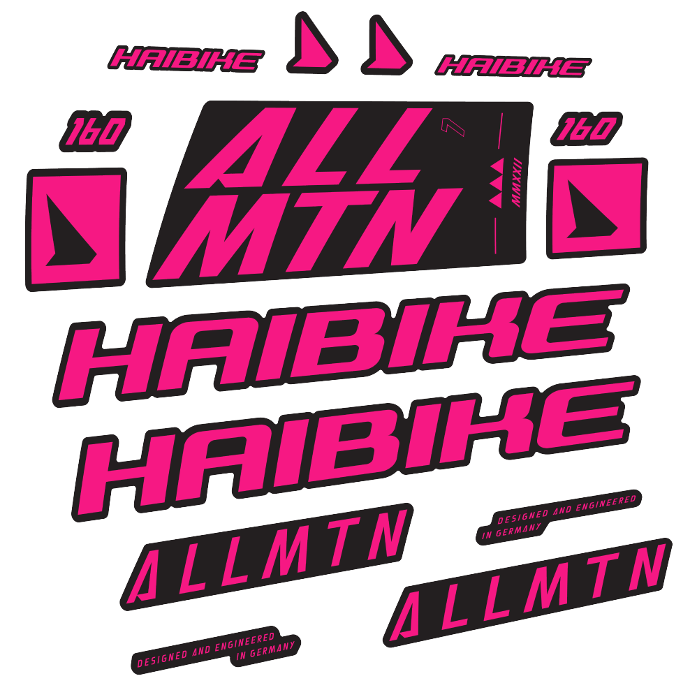 Stickers Haibike Allmtn 7 2022 compatibles - Autocollants cadre vélo