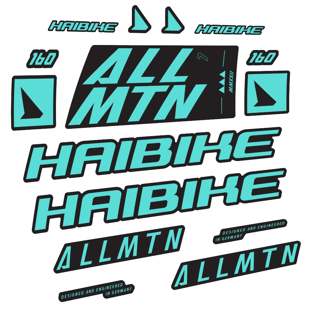 Stickers Haibike Allmtn 7 2022 compatibles - Autocollants cadre vélo