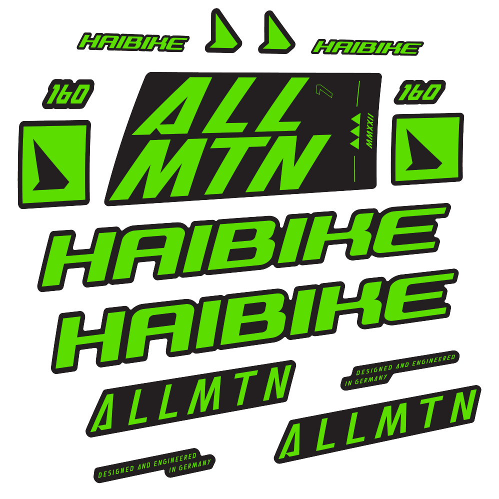 Stickers Haibike Allmtn 7 2022 compatibles - Autocollants cadre vélo