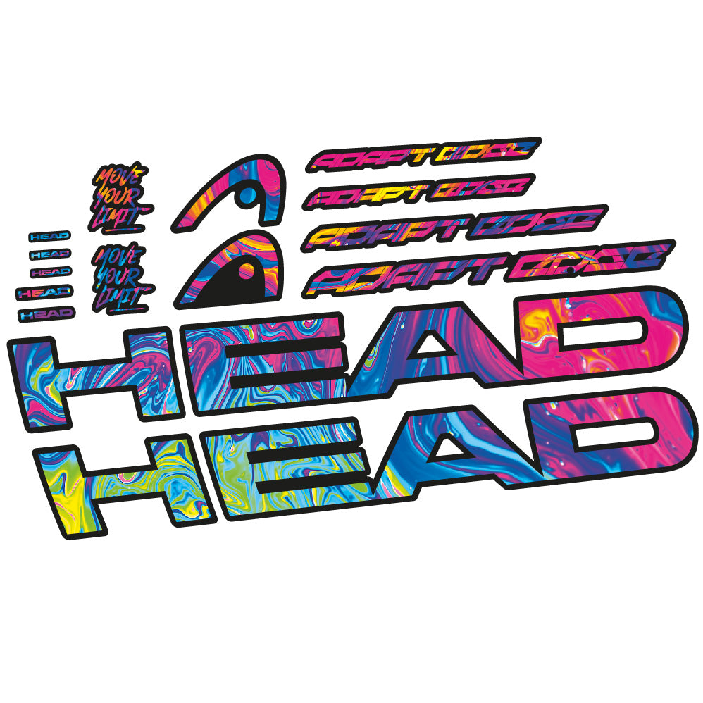 Stickers Head Adapt Edge III 2023 compatibles Autocollants cadre