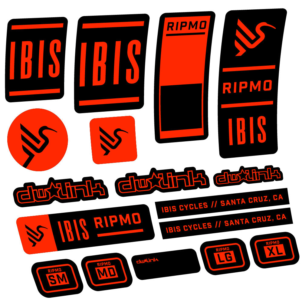 Stickers Ibis Ripmo V2 compatibles - Autocollants cadre vélo
